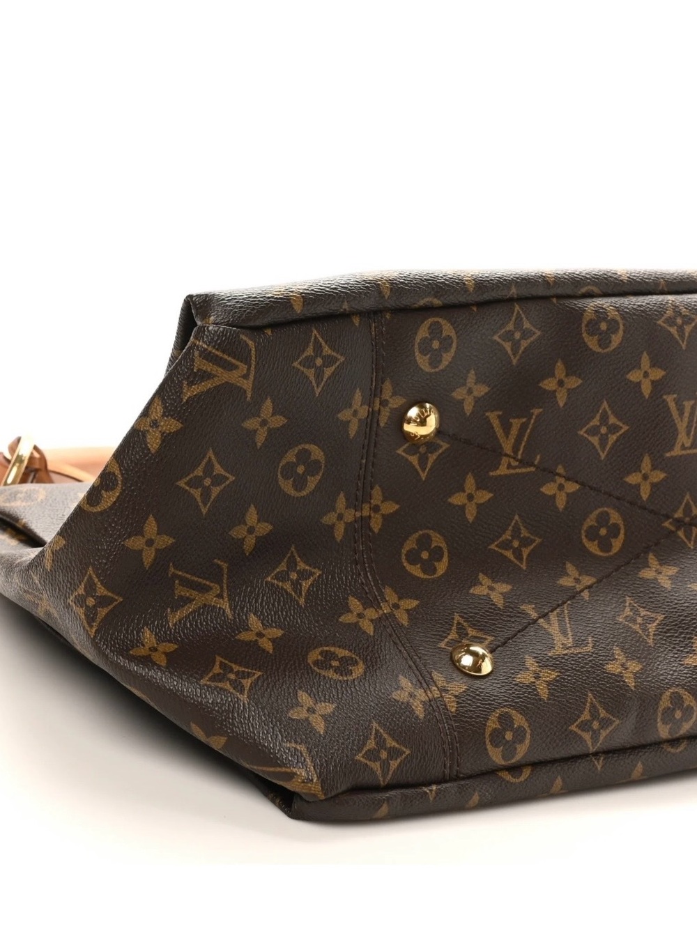 Louis Vuitton Monogram Canvas Top Handle Tote in Brown and Tan - Picture 4 of 6